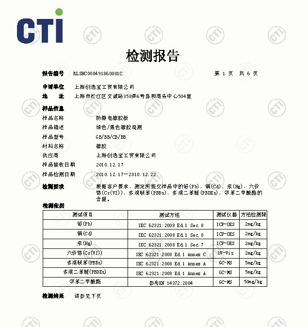 防静电垫的作用